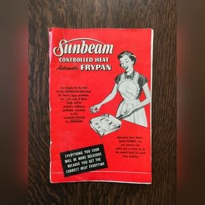 Vintage 1953 Sunbeam Electric Fry Pan Owner's Manual EUC $20